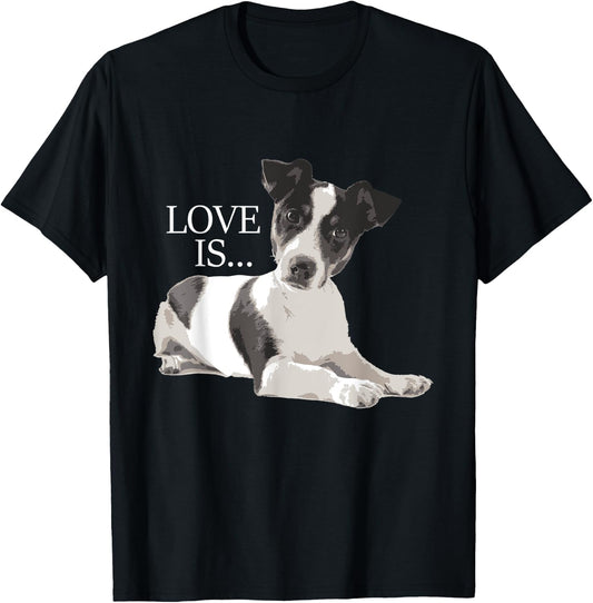 Love Is - Jack Russell Terrier Puppy Animal Lover Pet Owner T-Shirt - T-Shirt | Black