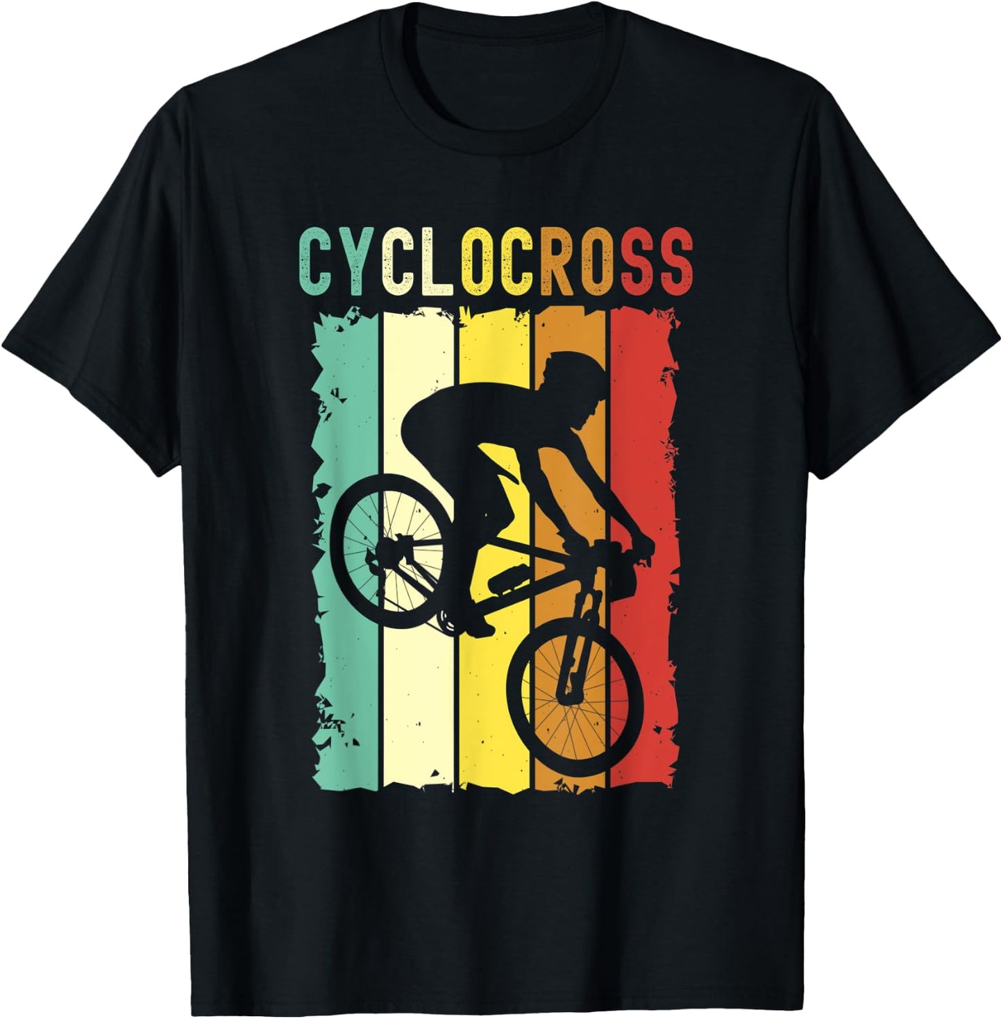 Cyclocross With Cyclocross Bicycle T-Shirt - T-Shirt | Black