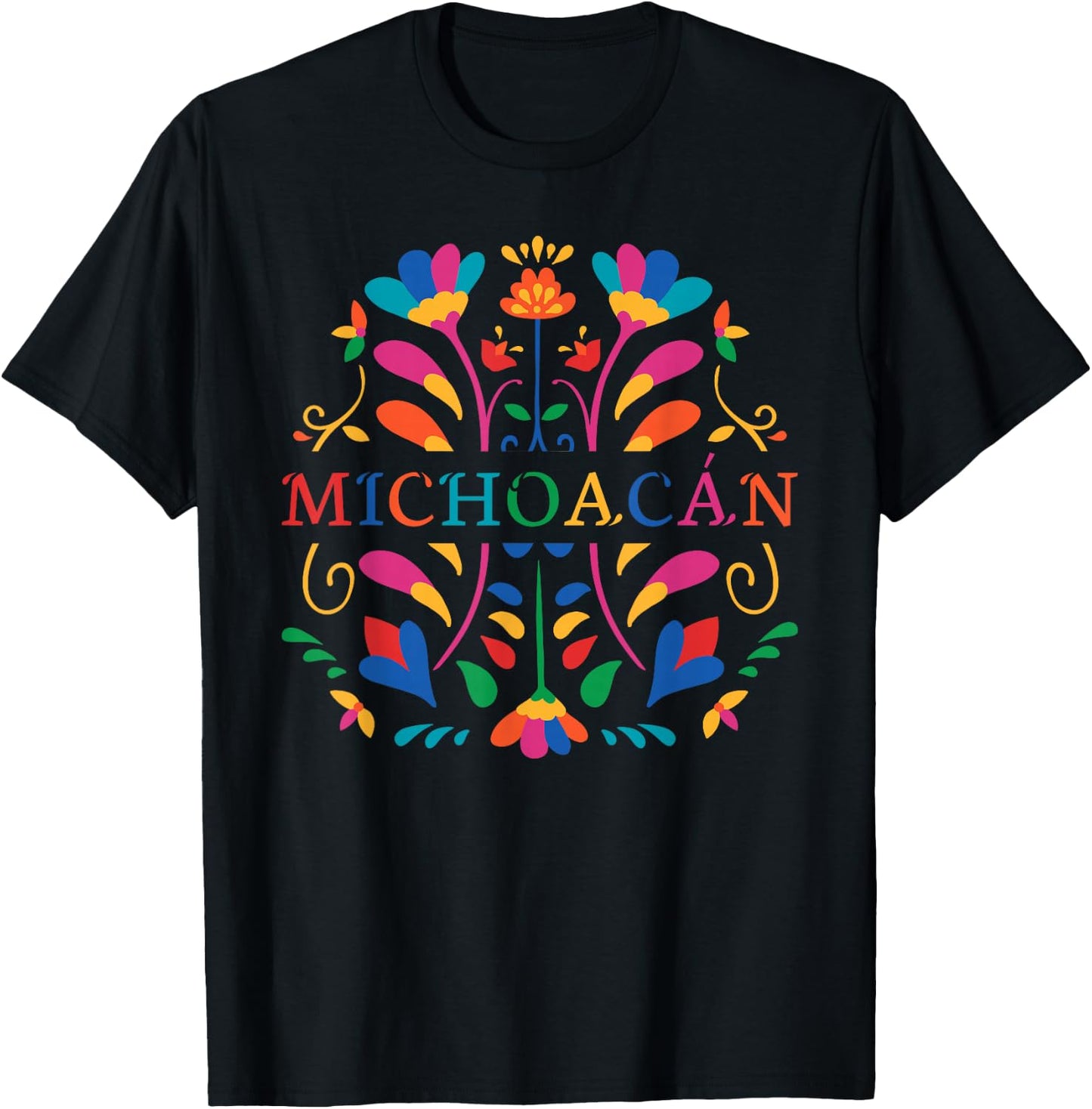 Michoacan Shirt, Estado de Michoacan, Michoacan Otomi Mexico T-Shirt - T-Shirt | Black
