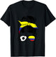 Colombian Soccer Mom Mothers Day Colombia Soccer Girl T-Shirt - T-Shirt | Black