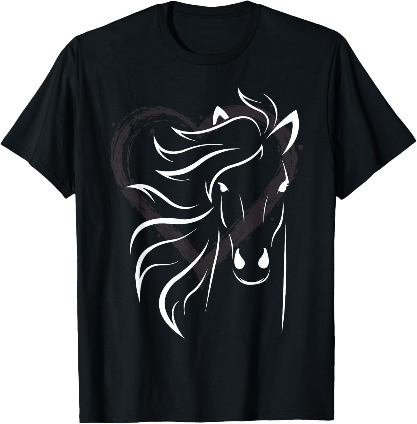 Women's horse shirt for riders and lovers of horses T-Shirt - T-Shirt | Black