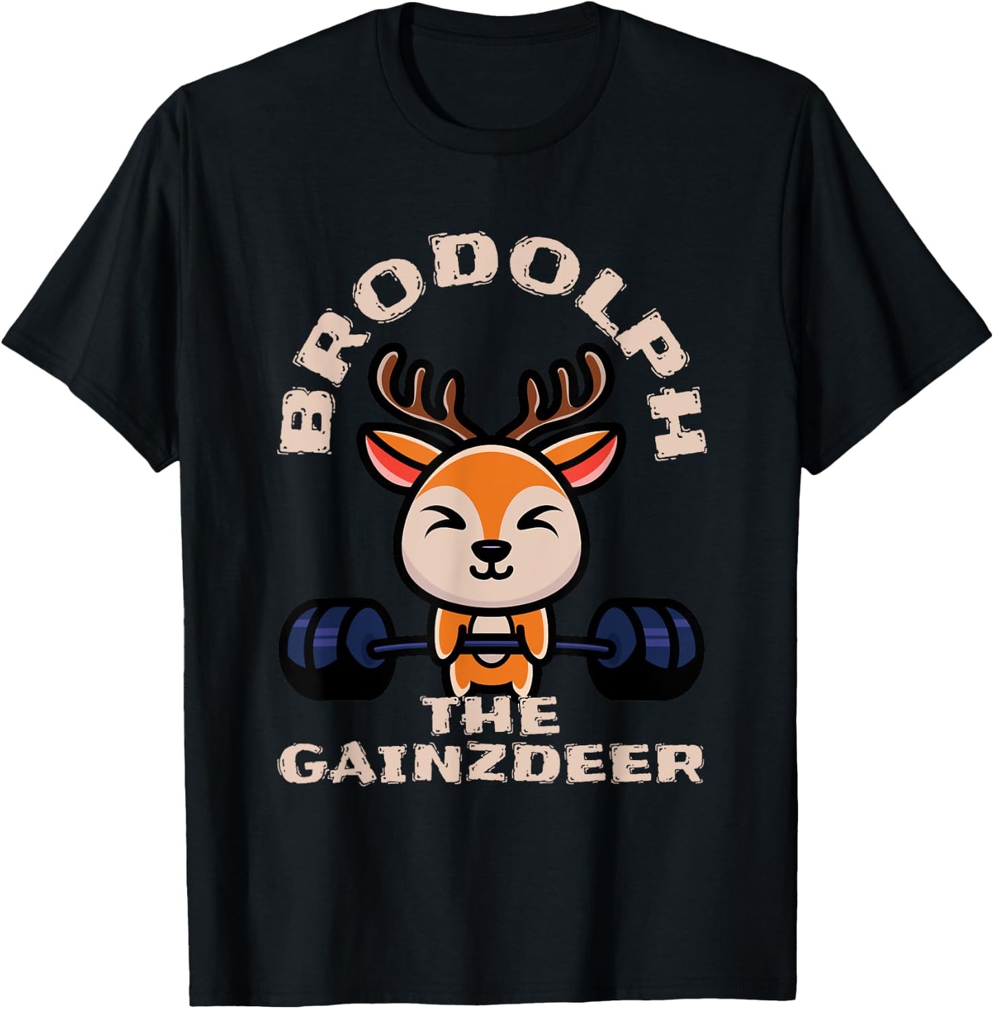 Bodybuilder Santa Weightlifting Fitness Christmas Workout T-Shirt - T-Shirt | Black