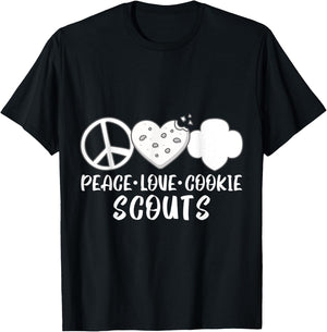 Peace Love Cookie Scouts T-Shirt - T-Shirt | Black
