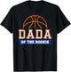 Dada of Rookie 1st Birthday Basketball Theme Matching Party T-Shirt - T-Shirt | Black