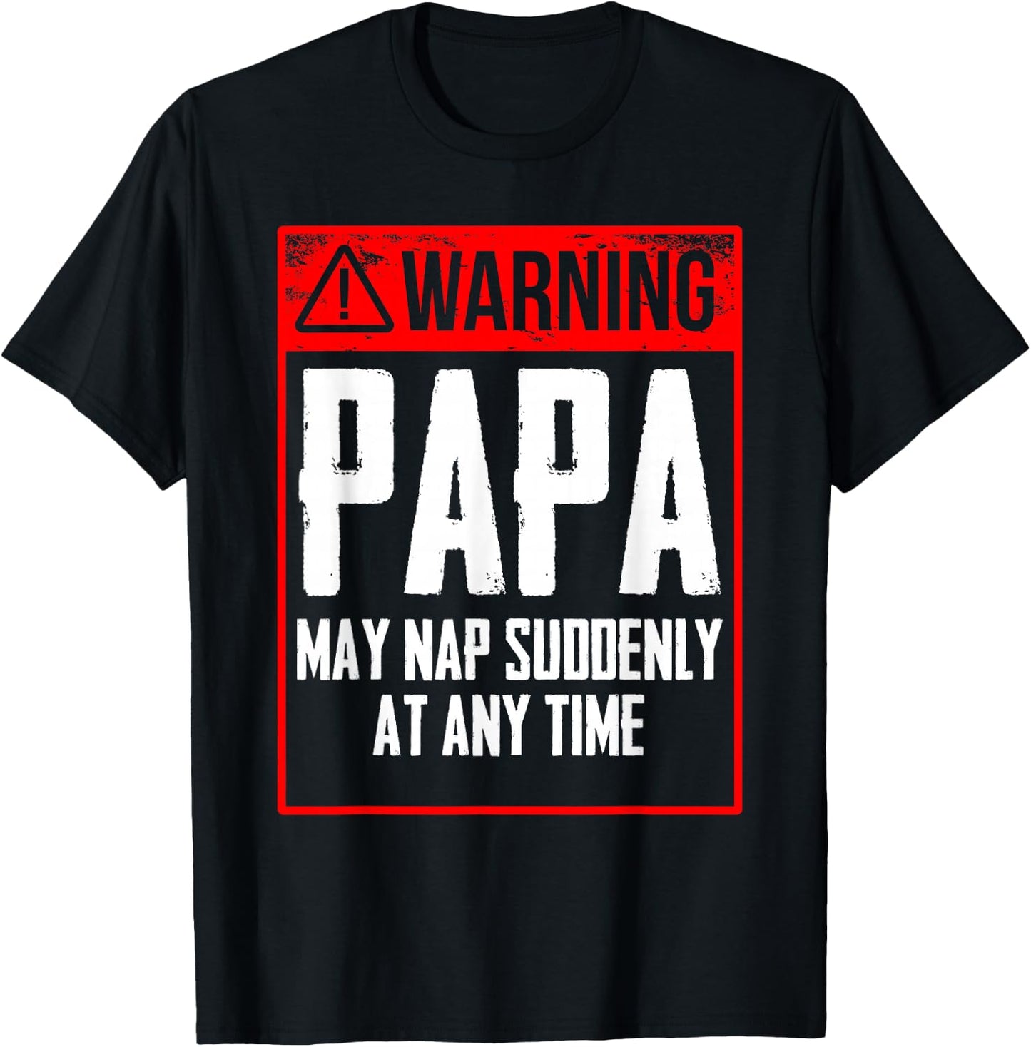 Funny Sleep Father Daddy Papa Sleepy Nap Time T-Shirt - T-Shirt | Black