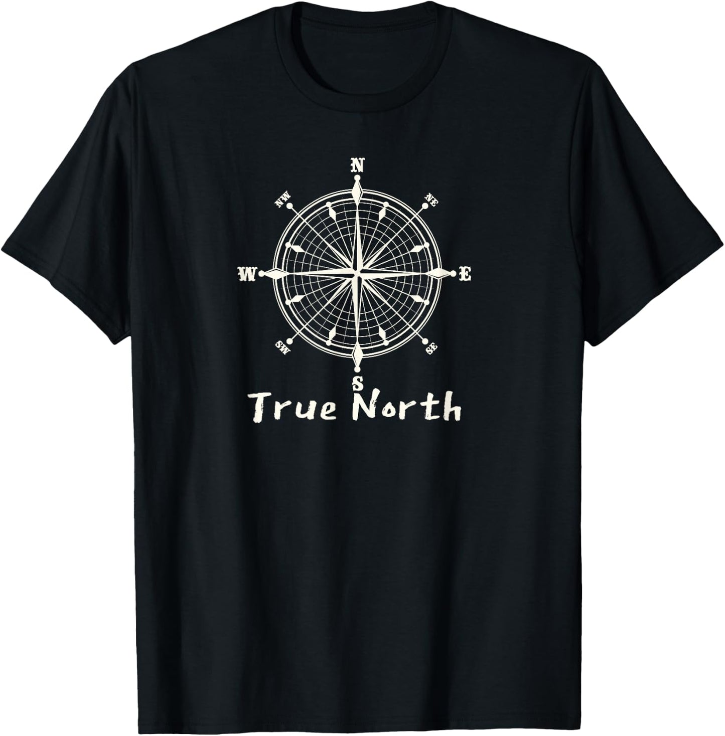 Only You True North Compass Exploration T-Shirt - T-Shirt | Black