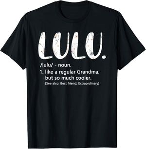Lulu Shirts Mothers Day idea Cute Grandma Lulu T-Shirt - T-Shirt | Black