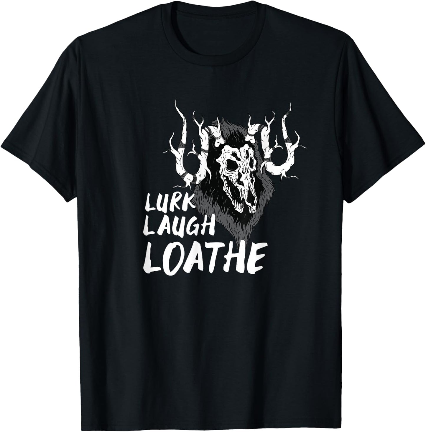 Wendigo Lurk Laugh Loathe T-Shirt - T-Shirt | Black