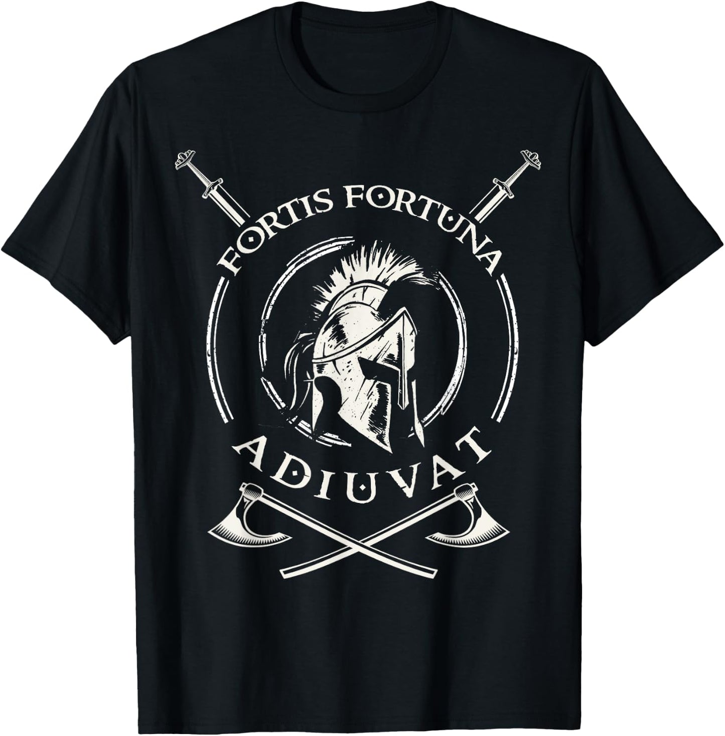 Fortis Fortuna Adiuvat - Latin - Fortune Favors The Brave T-Shirt - T-Shirt | Black