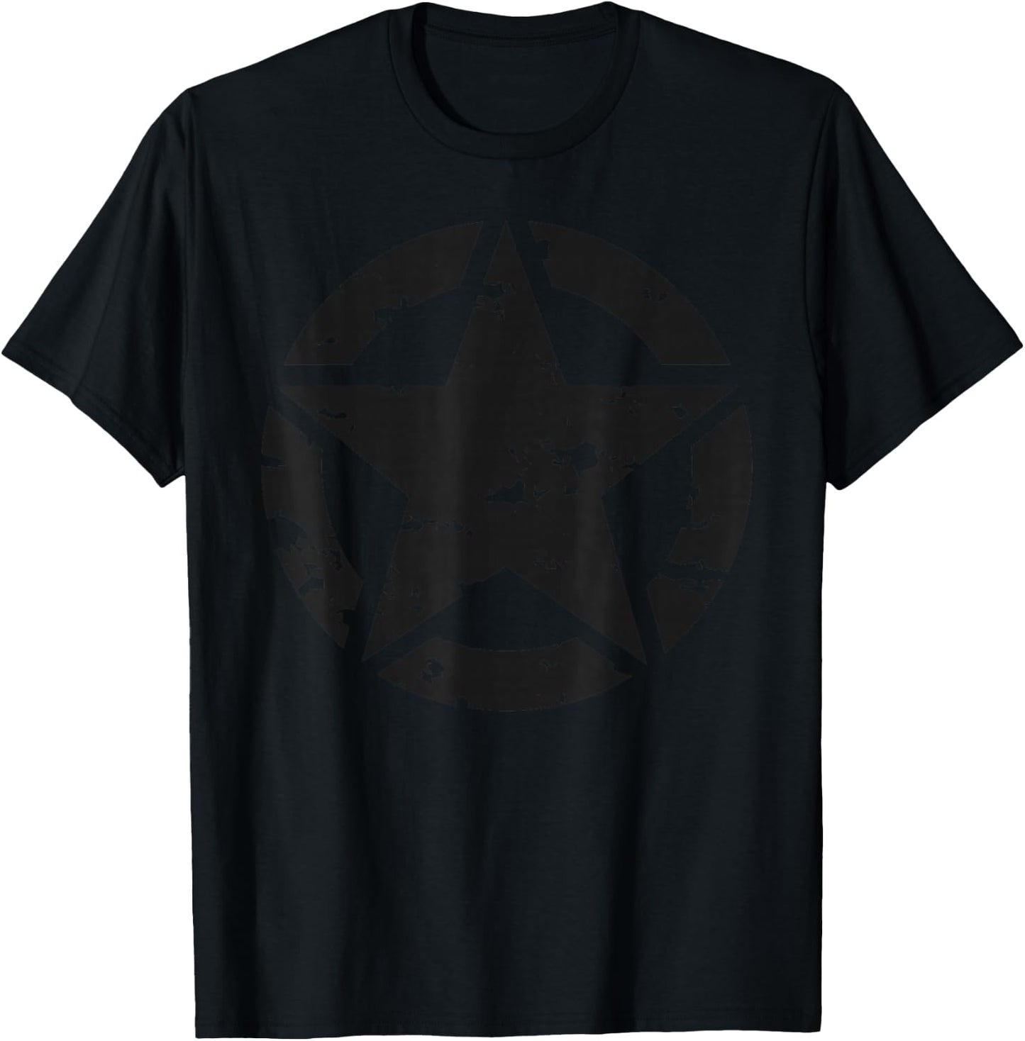 US Army star, Distressed army star, Army star T-Shirt - T-Shirt | Black