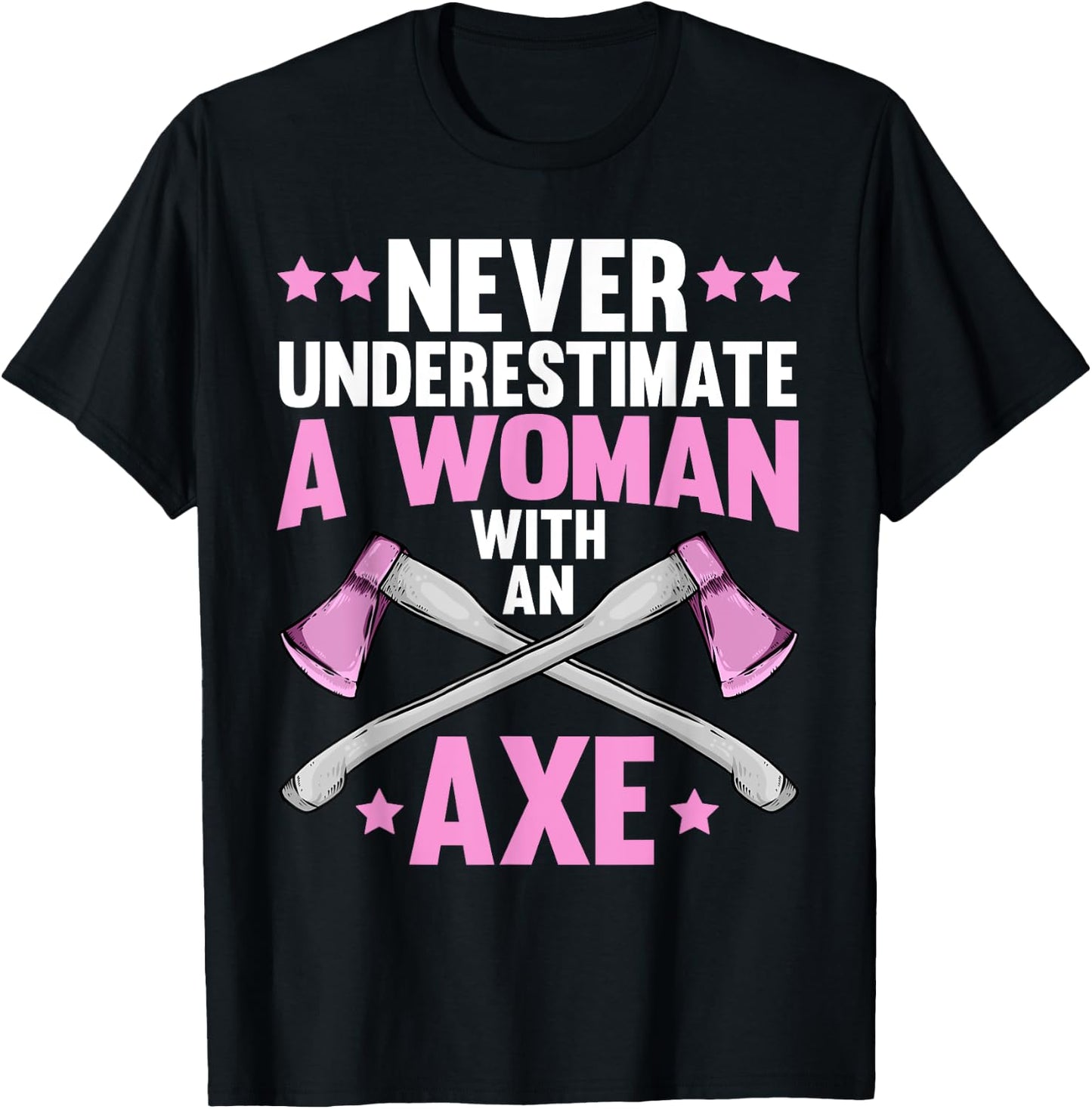 Cool Axe Throwing Girls Ax Thrower Tree Lumberjack T-Shirt - T-Shirt | Black