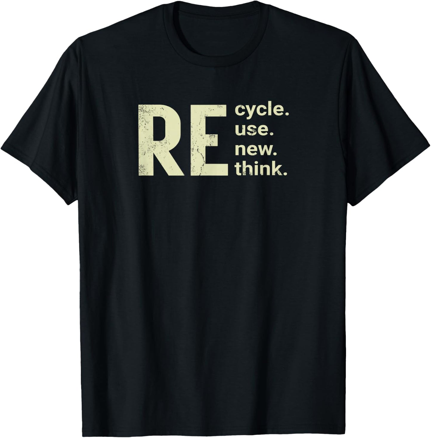 RE Cycle Use New Think T-Shirt - T-Shirt | Black