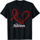 I'm A Survivor Heart Disease Awareness Month T-Shirt - T-Shirt | Black