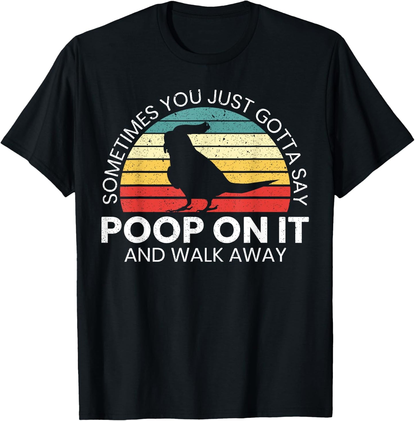 Poop On It And Walk Away Cockatiel Lover Cockatoo Tiel Bird T-Shirt - T-Shirt | Black