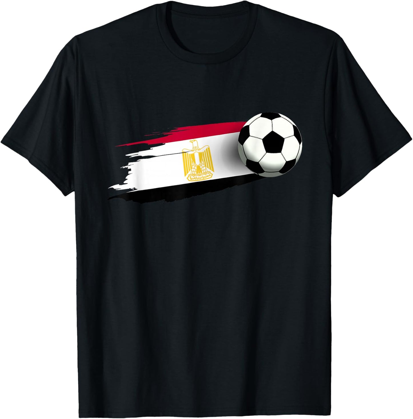 Egypt Flag Jersey Egyptian Soccer Team Egyptian T-Shirt - T-Shirt | Black