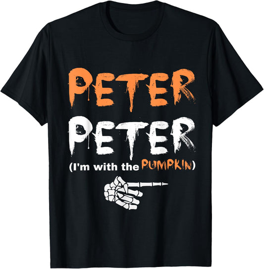 Peter Pumpkin Eater Halloween Matching Couples Costume T-Shirt - T-Shirt | Black