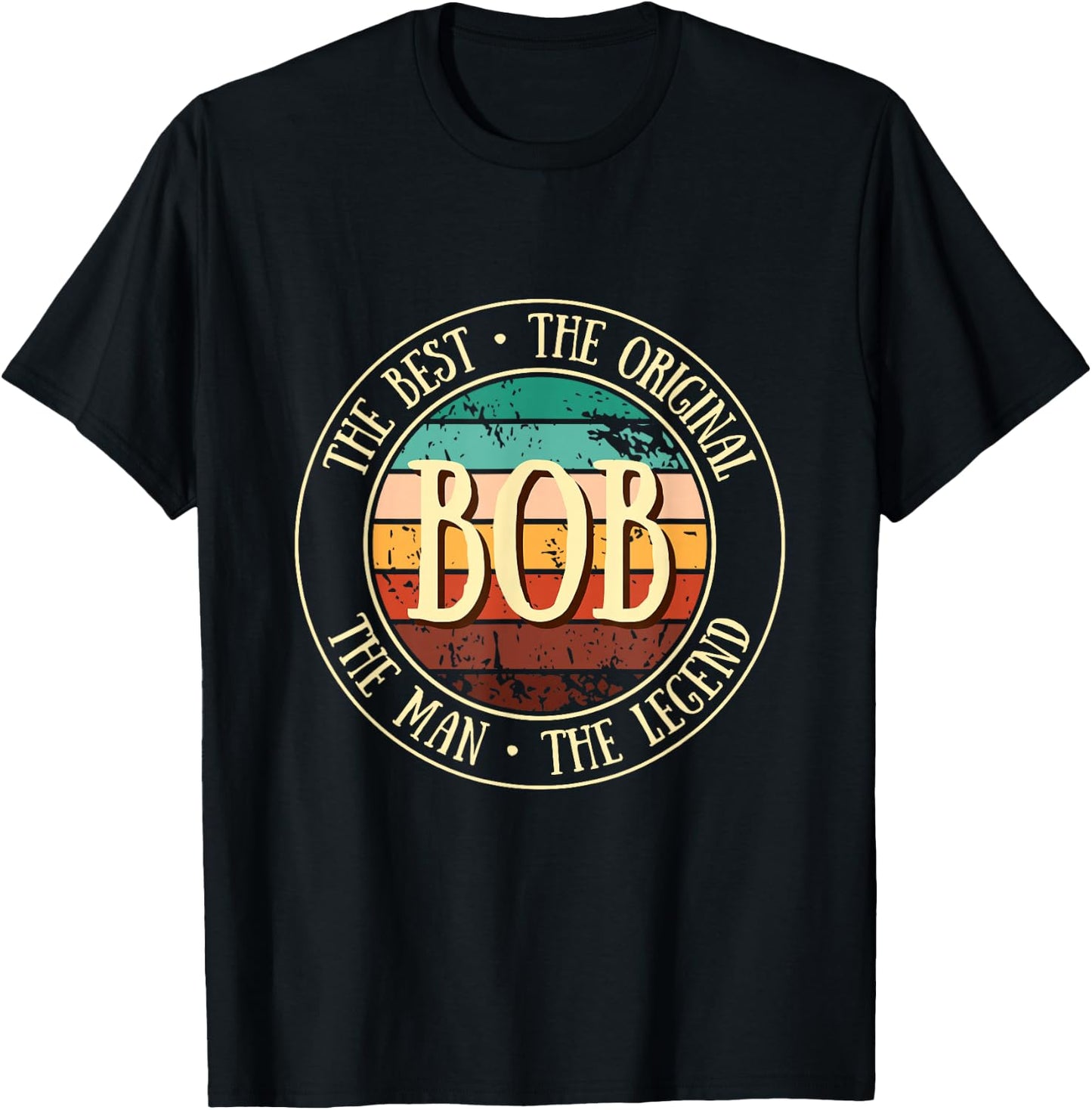 Bob Legend Vintage Gift Funny Name Gifts T-Shirt - T-Shirt | Black