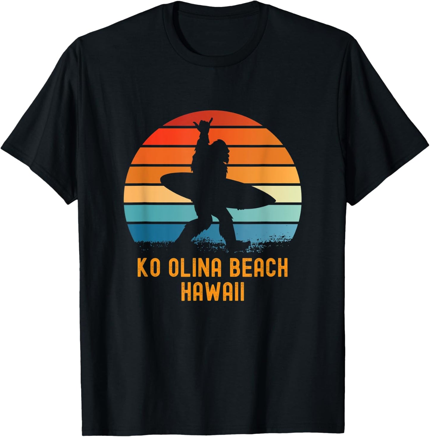 Ko Olina Beach - Hawaii Sasquatch Souvenir T-Shirt - T-Shirt | Black