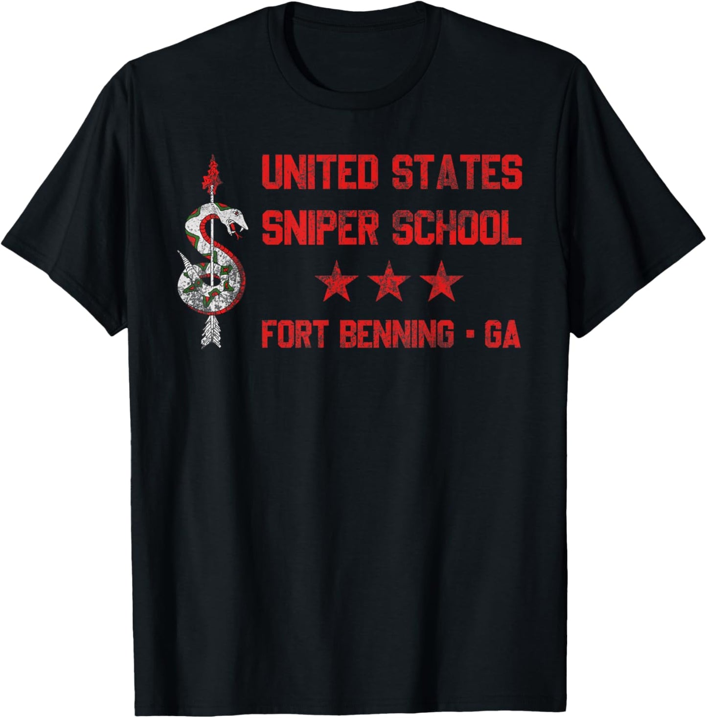 Sniper School Fort Benning 3-16 CAV Armor US Army T-Shirt - T-Shirt | Black