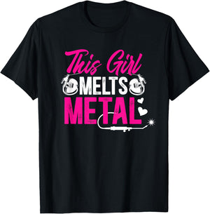 This Girl Female Welder Girl Welding Women T-Shirt - T-Shirt | Black