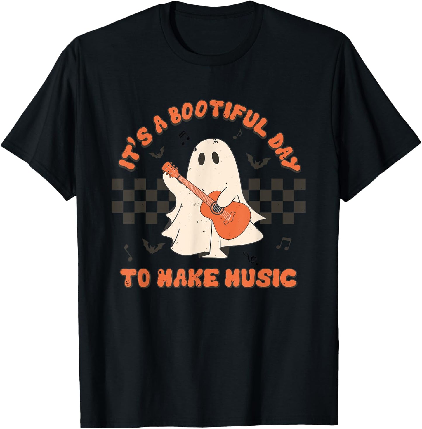 It's A Bootiful Day To Make Music Halloween Music Teacher T-Shirt - T-Shirt | Black