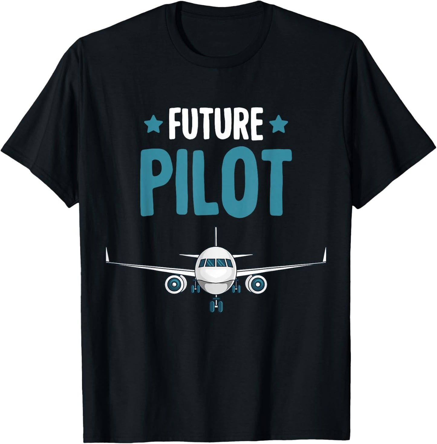 Future Pilot Airplane Plane Boys Toddler Kids T-Shirt - T-Shirt | Black