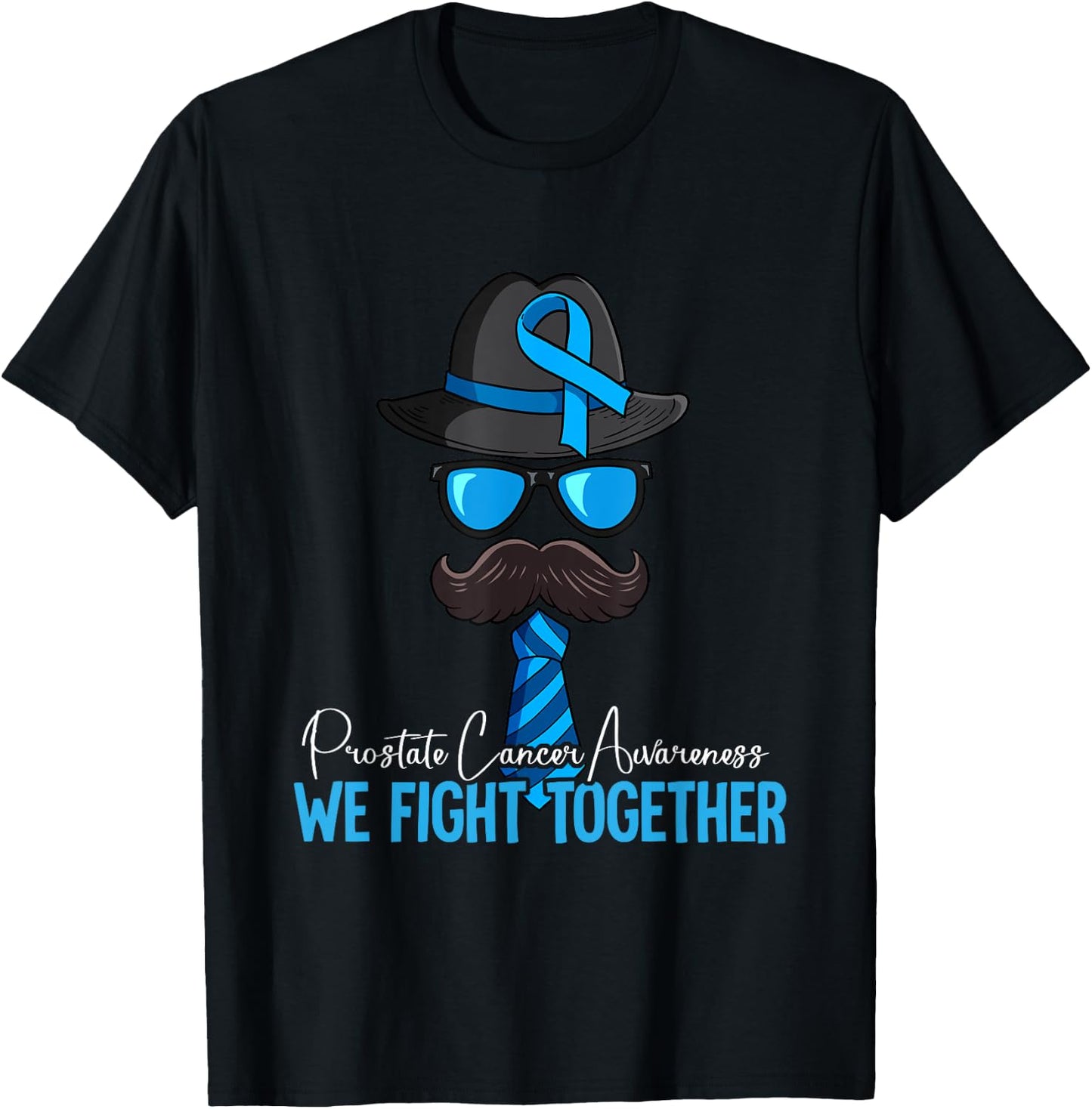 Prostate Cancer Awareness Gift Prostate Cancer Awareness -Adults, -Kids Black Short Sleeve Classic Fit U-Neck T-Shirt - T-Shirt | Black
