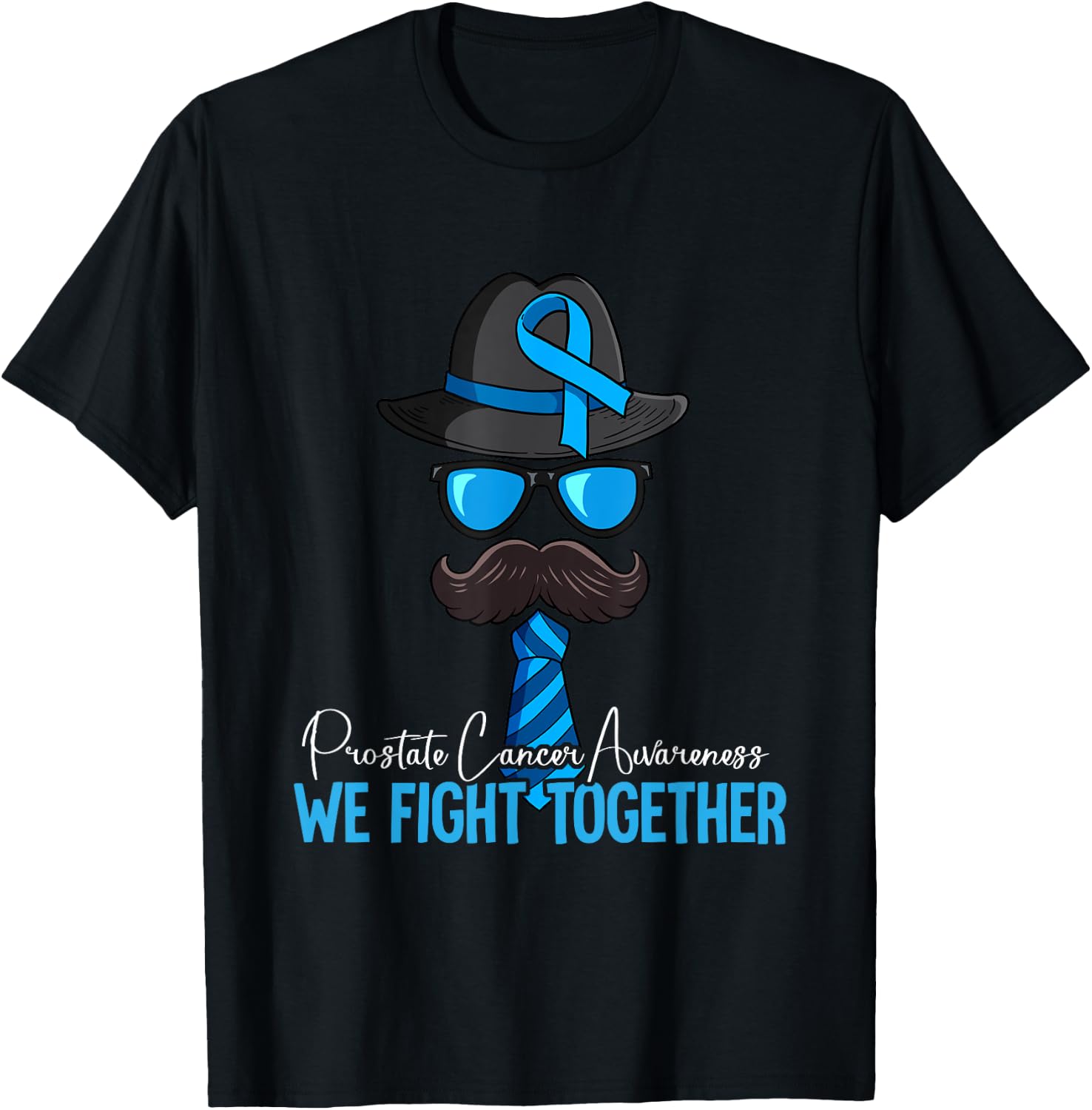 Prostate Cancer Awareness Gift Prostate Cancer Awareness -Adults, -Kids Black Short Sleeve Classic Fit U-Neck T-Shirt - T-Shirt | Black