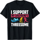 I Support My Girlfriend's Threesome Tri Swim Cycle Run T-Shirt - T-Shirt | Black