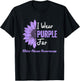 I Wear Purple For Elder Abuse Awareness Sunflower T-Shirt - T-Shirt | Black