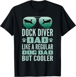 Dog Dock Jumping Dock Diving Dogs Girls Kids T-Shirt - T-Shirt | Black