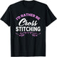 Cross Stitch Lover Id Rather Be Cross Stitching T-Shirt - T-Shirt | Black