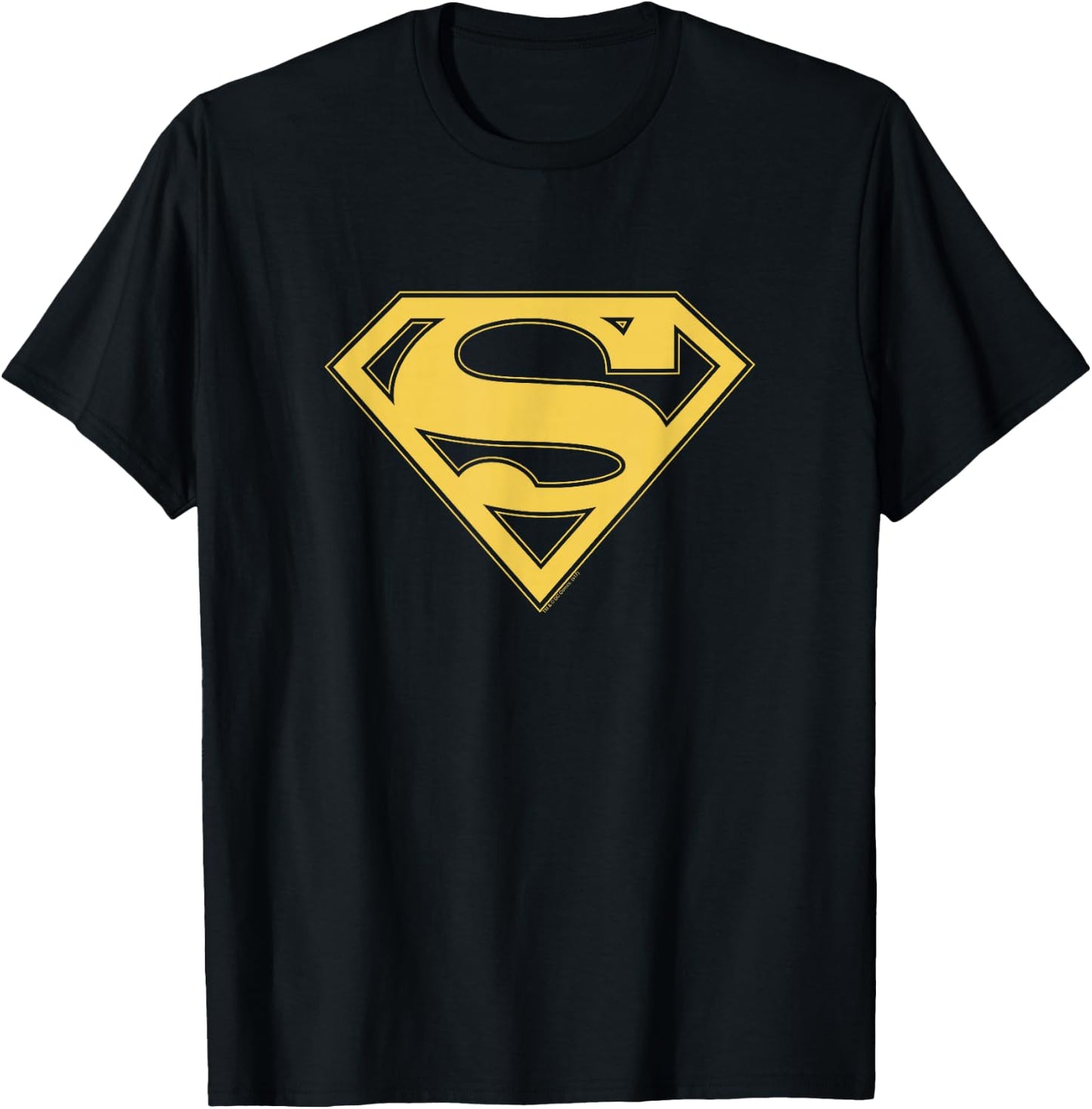 Superman Gold & Black Shield T-Shirt - T-Shirt | Black