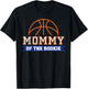 Mommy of Rookie 1st Birthday Basketball Theme Matching Party T-Shirt - T-Shirt | Black