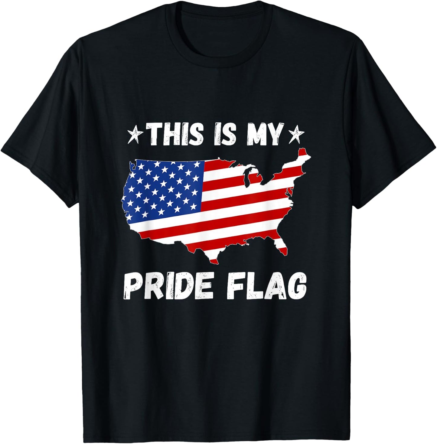 This is My Pride Flag - Patriotic America USA 4th of July T-Shirt - T-Shirt | Black