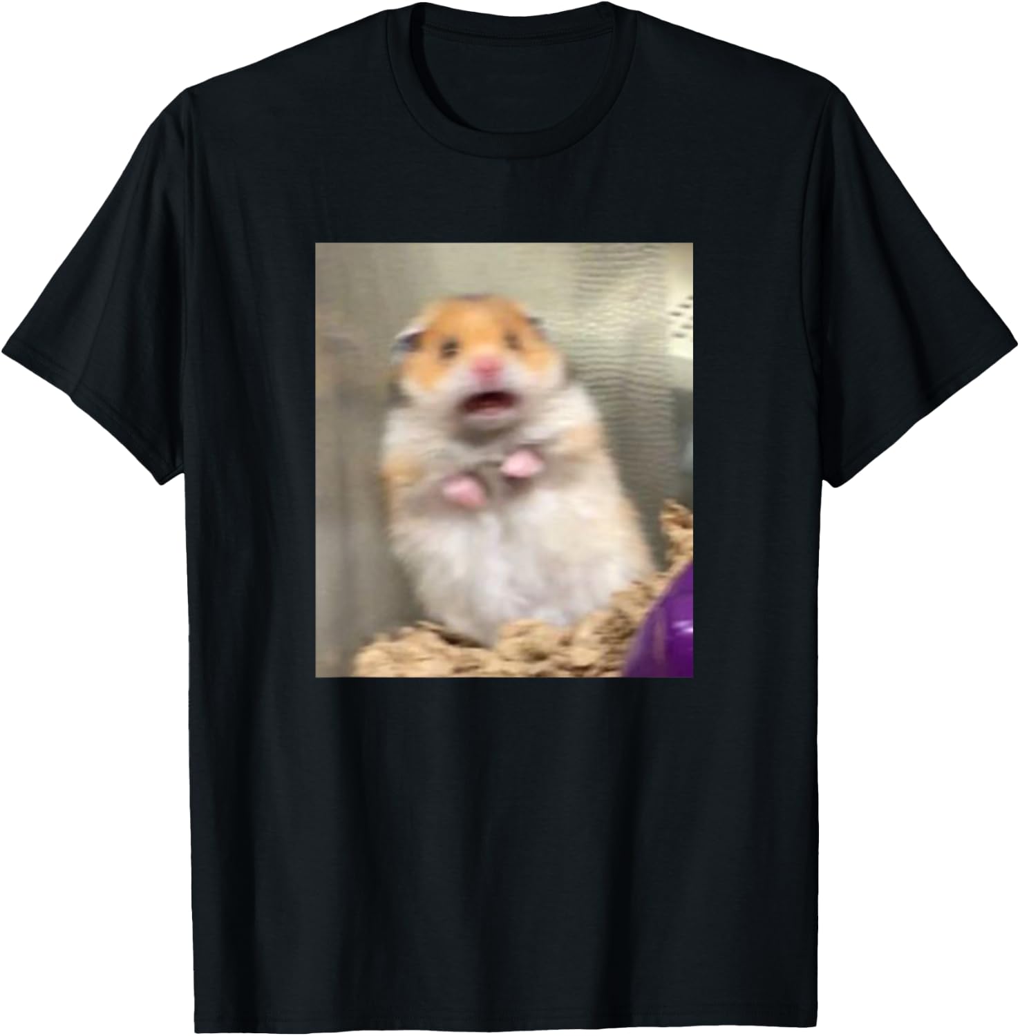 Scared Hamster Meme Funny Pet Owner Dank Trendy T-Shirt - T-Shirt | Black