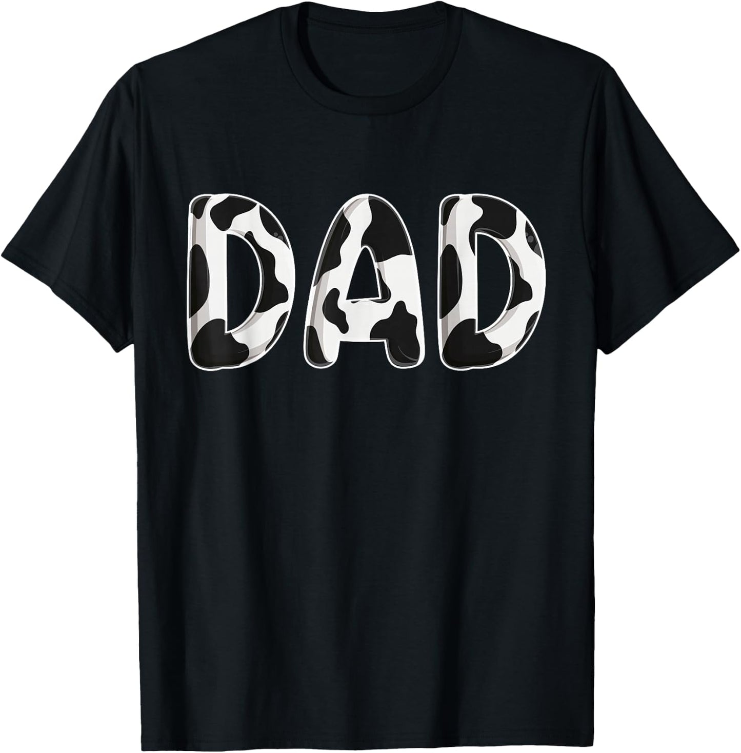 Cow Dad Birthday Family Matching Fathers Day Boy Girl Farm T-Shirt - T-Shirt | Black