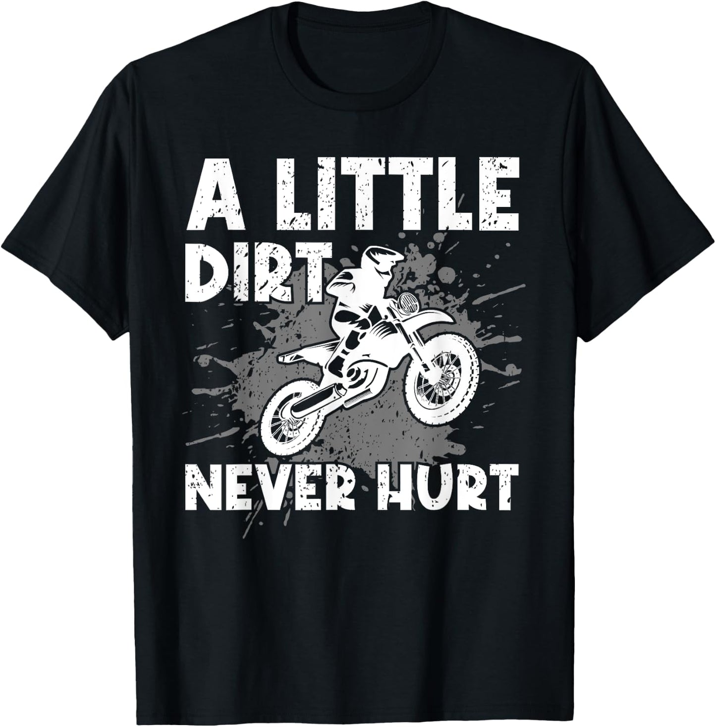 Funny Dirt Bike Design Women Kids Motocross Riding T-Shirt - T-Shirt | Black