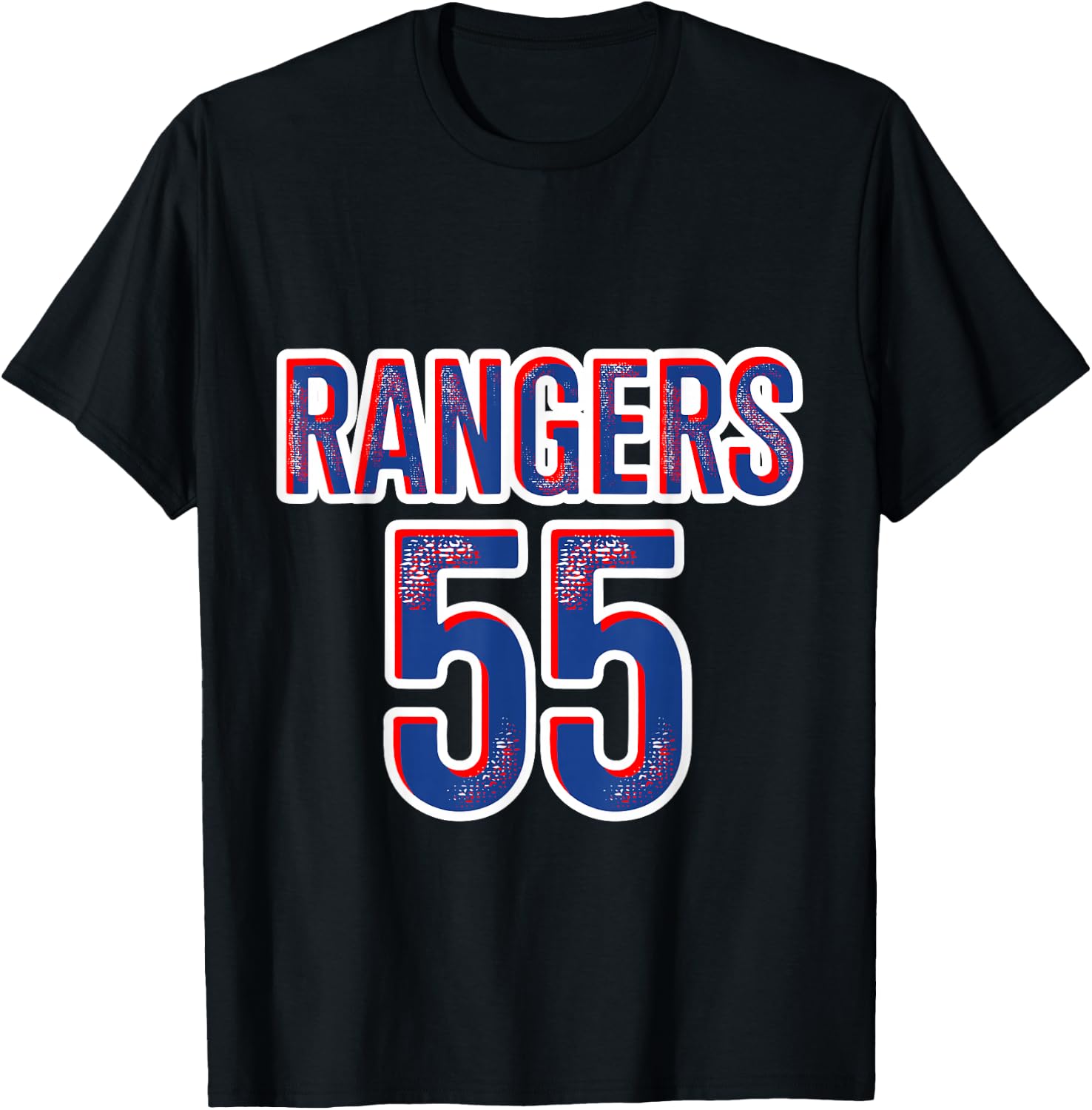Rangers F.C. RFC 55th Scottish Premiership Winners Champion55 - Black, -Adults & Kids, Short Sleeve, Classic Fit, Small T-Shirt - T-Shirt | Black