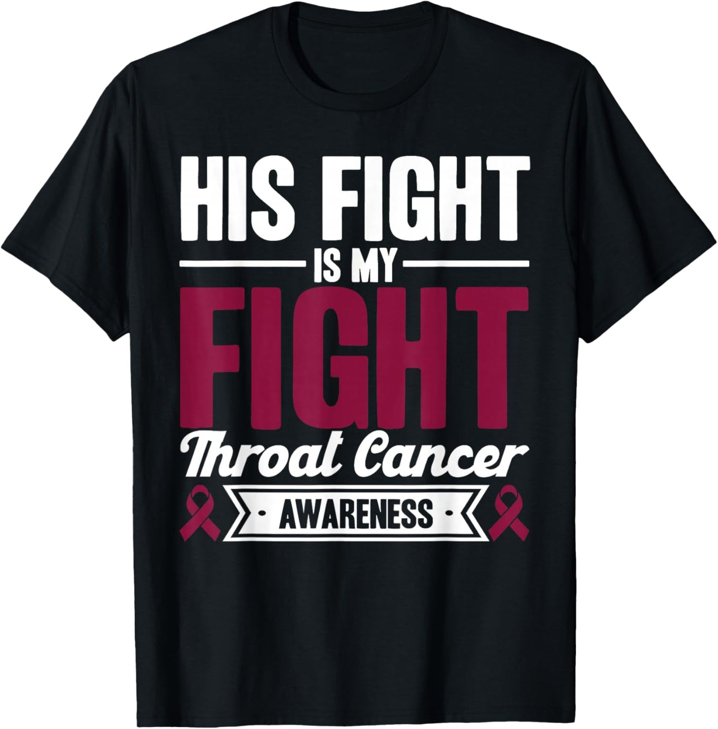 Sein Kampf ist mein Kampf Throat Cancer Consciousness T-Shirt - T-Shirt | Black