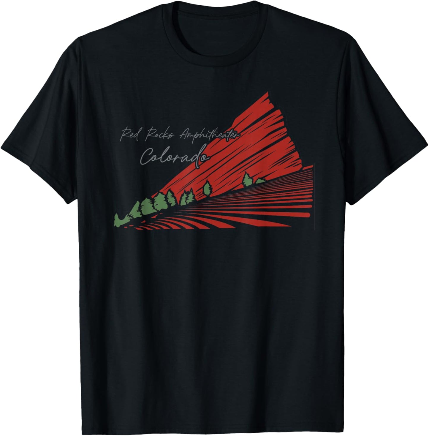 Red Rocks Amphitheater - Colorado T-Shirt - T-Shirt | Black