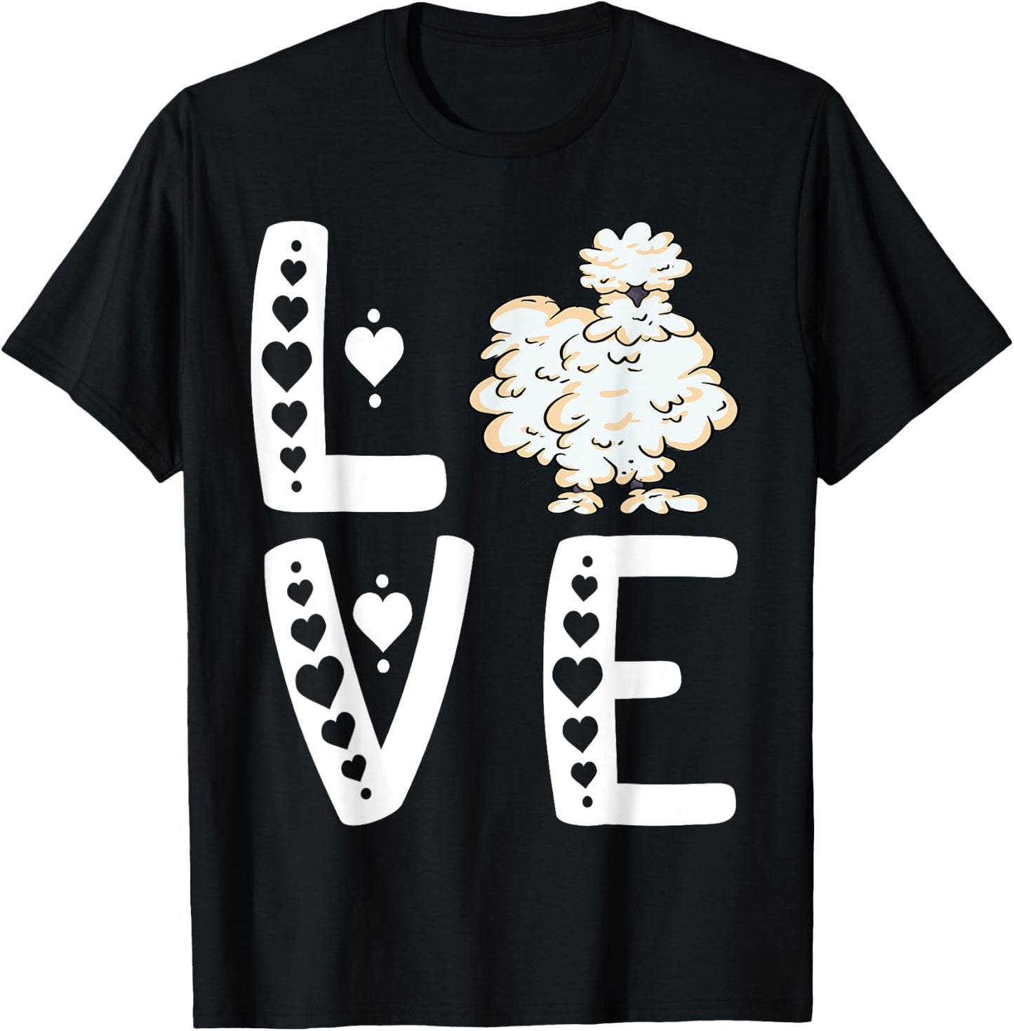 Silkie Chicken Love Silkie Chicken Lover Silky Chicken T-Shirt - T-Shirt | Black