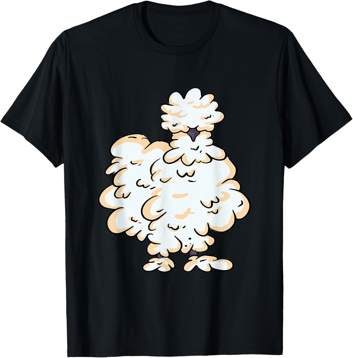 Silkie Chicken Smooth Cuddly Bird Silk Chicken Silky Chicken T-Shirt - T-Shirt | Black