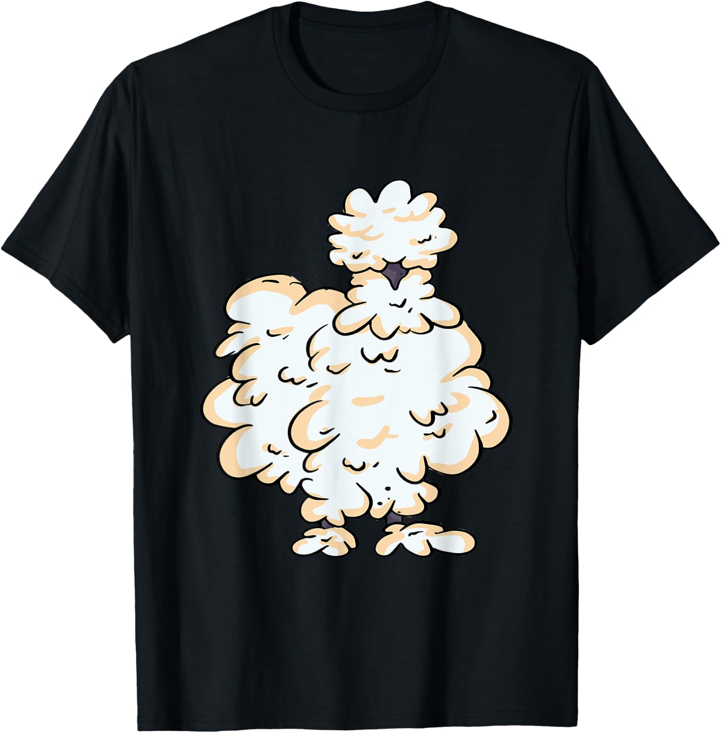 Silkie Chicken Smooth Cuddly Bird Silk Chicken Silky Chicken T-Shirt - T-Shirt | Black