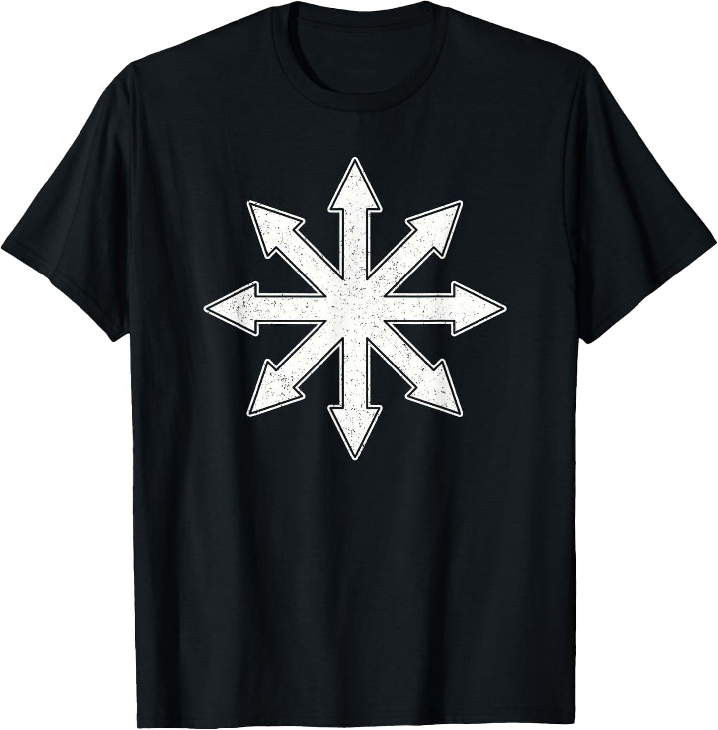 Chaos Symbol Chaos Star Occult Chaos Cross T-Shirt - T-Shirt | Black