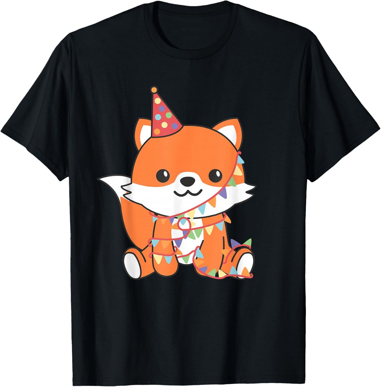 Fox for Birthday for Children a Birthday Fox T-Shirt - T-Shirt | Black