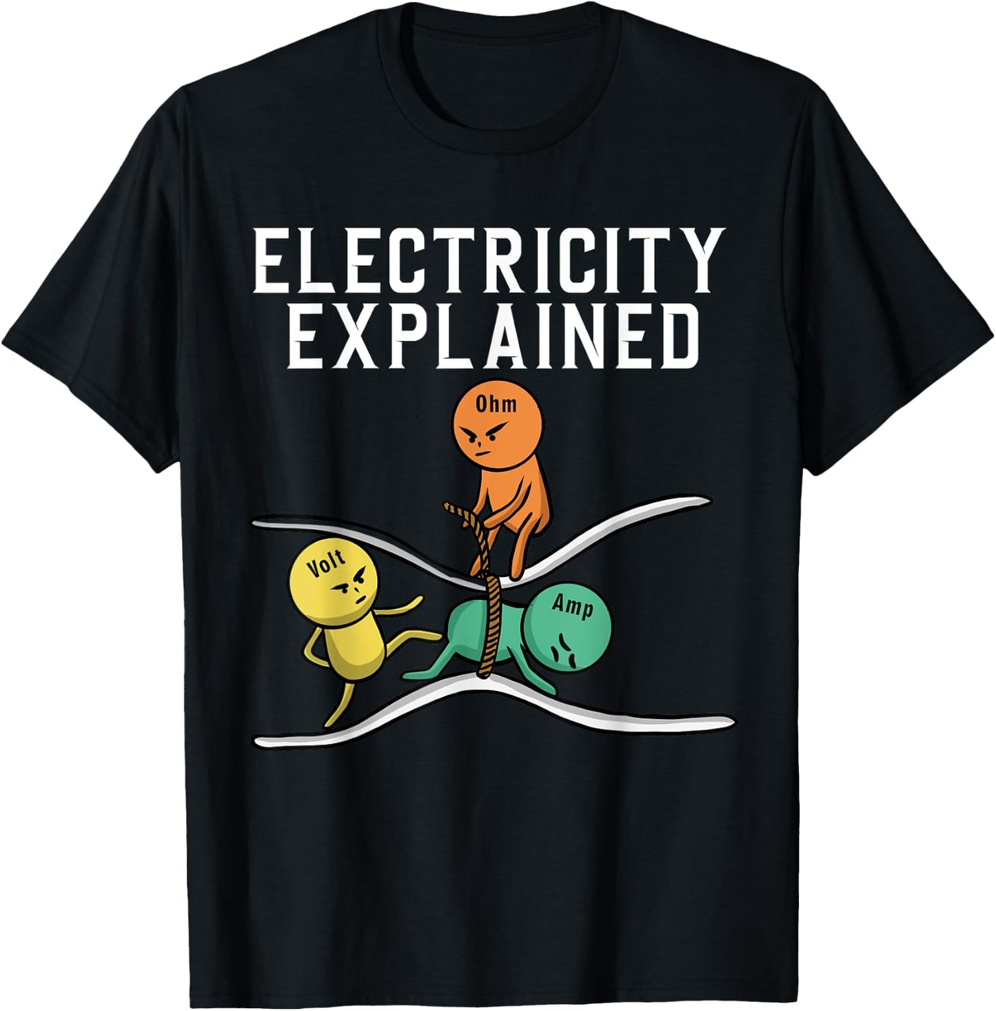 Funny Electrician Women Electricity Engineer Nerd T-Shirt - T-Shirt | Black