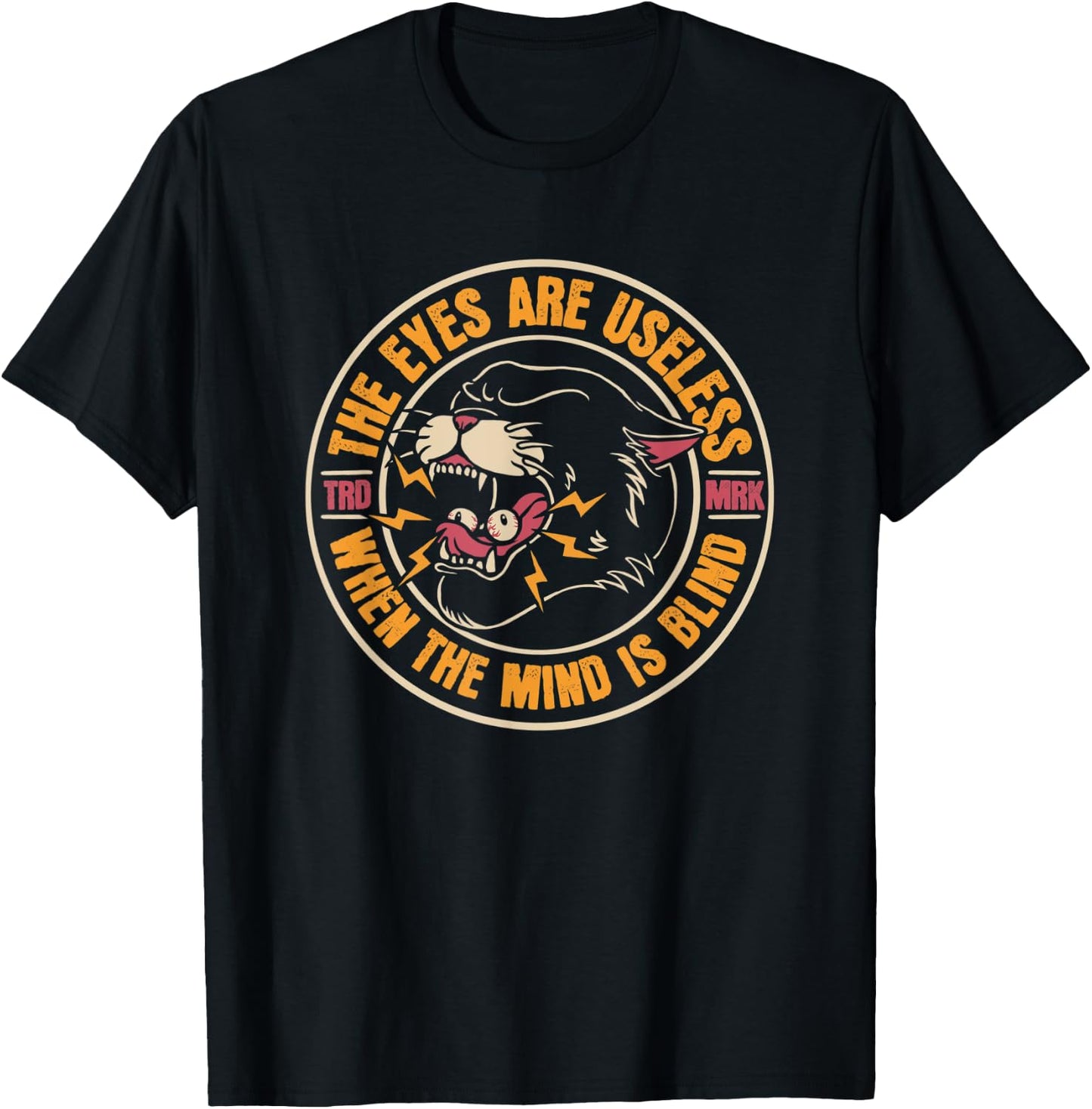 Panther American Traditional Tattoo Ink Old School Flash T-Shirt - T-Shirt | Black