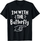 I'm With The Butterfly Halloween Costume Party Couples T-Shirt - T-Shirt | Black