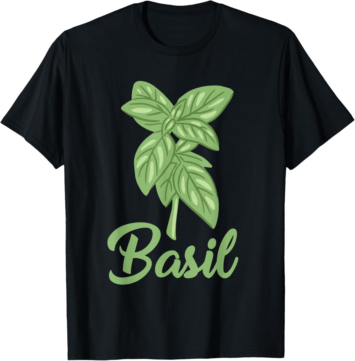 Basil Apparel Gardening Herbs Lover Basil Leaf T-Shirt - T-Shirt | Black